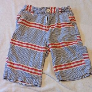 Boys Old Navy red white and blue striped shorts size 10